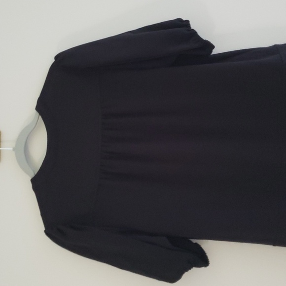 Clover and Sloane Shift Dress Medium Black Minimalist Office Career Classic - Picture 7 of 14